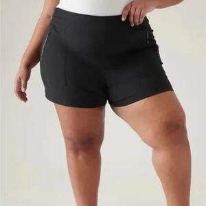 Athleta Trekkie North Short Women 22 Black High Rise Stretch Activewear Outdoor‎